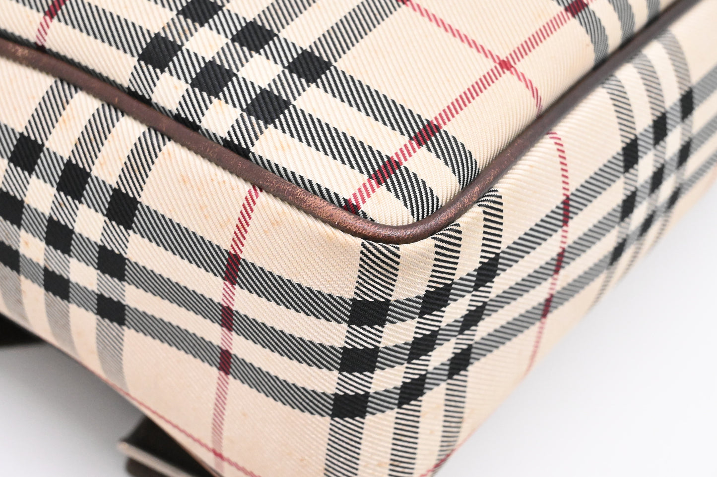 Burberry Crossbody Bag in Beige Checked Canvas