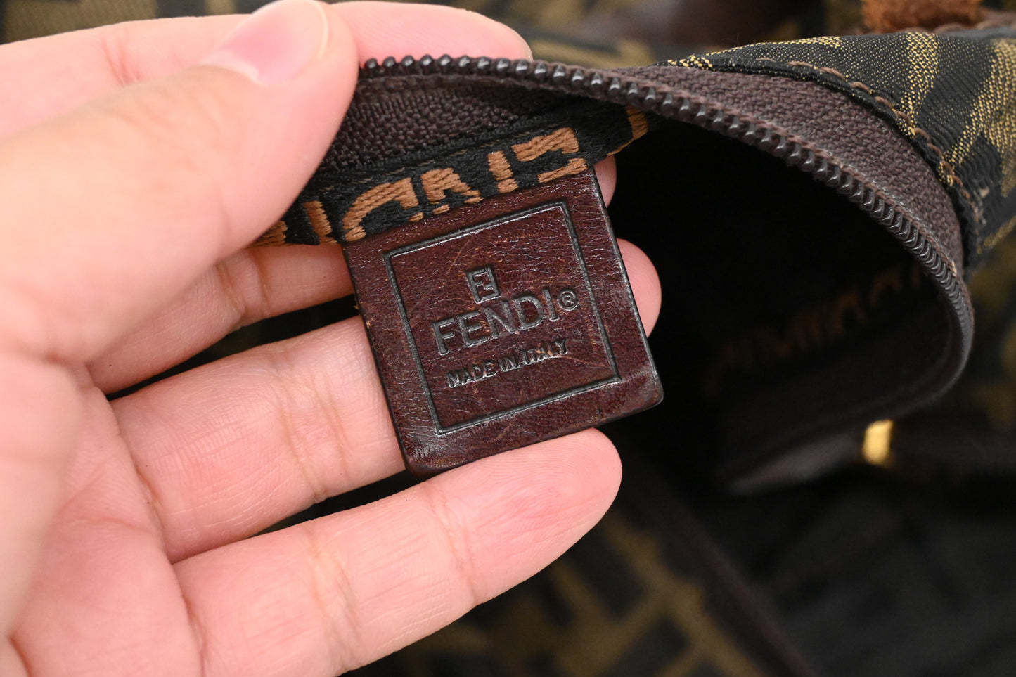 Fendi Foldable Duffle Bag in Zucca Canvas