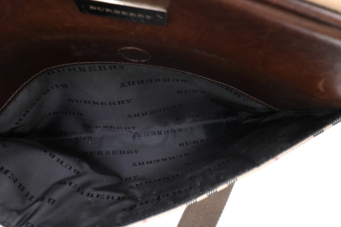 Burberry Crossbody Bag in Beige Checked Canvas