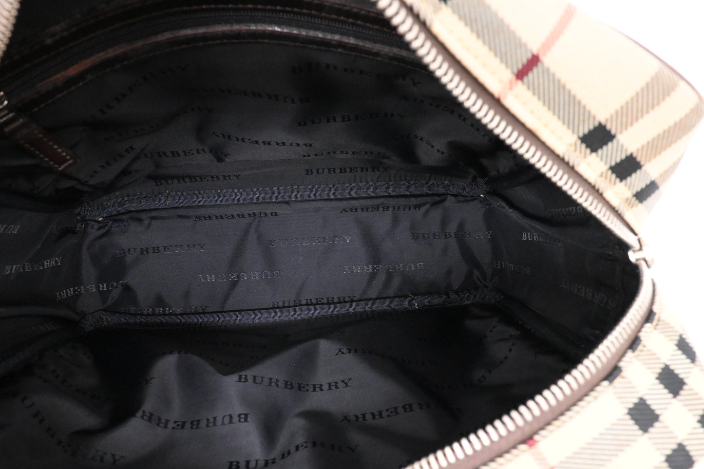 Burberry Crossbody Bag in Beige Checked Canvas
