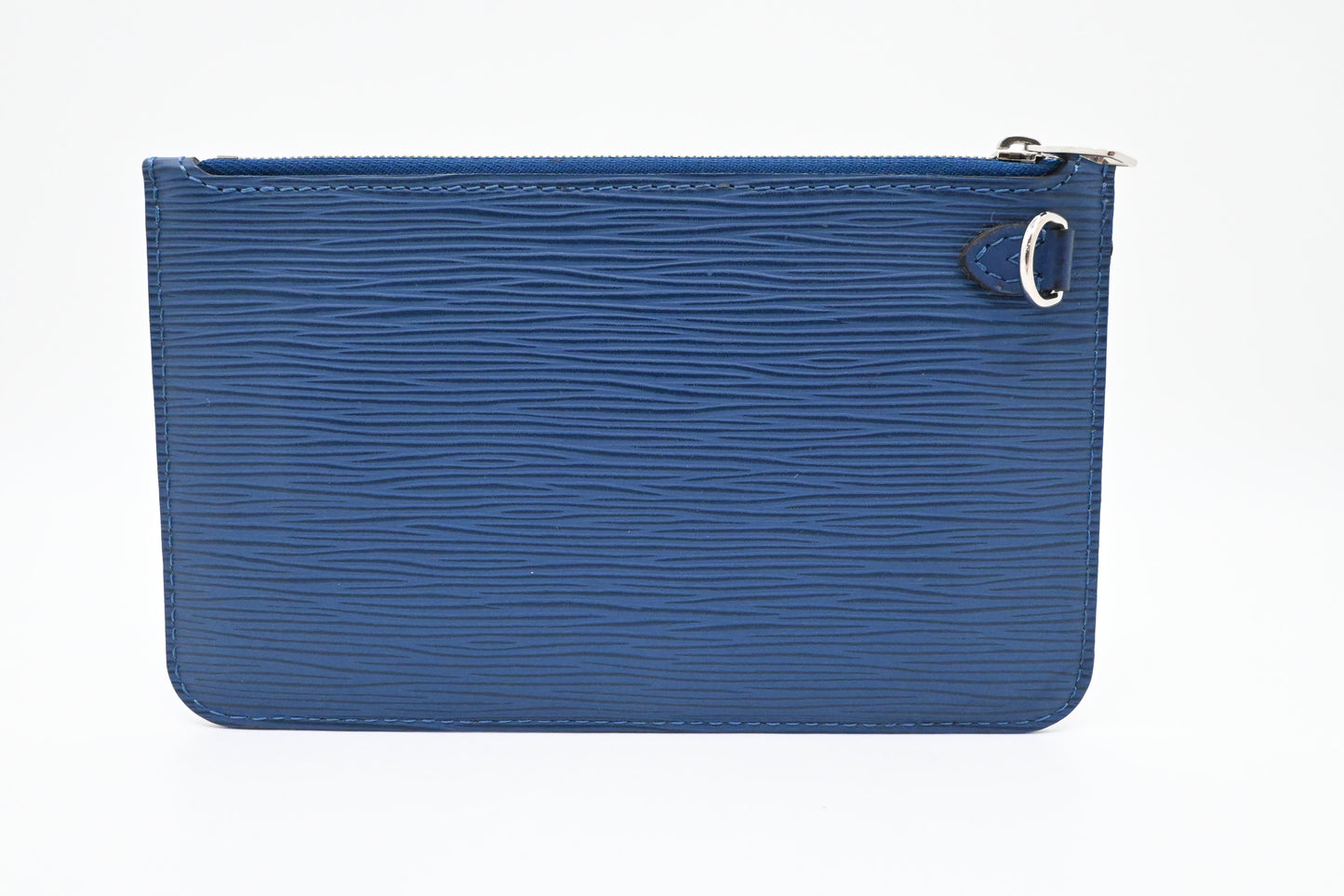 Louis Vuitton Neverfull PM Pouch in Epi Blue Leather