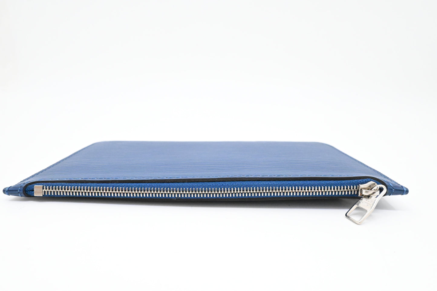 Louis Vuitton Neverfull PM Pouch in Epi Blue Leather