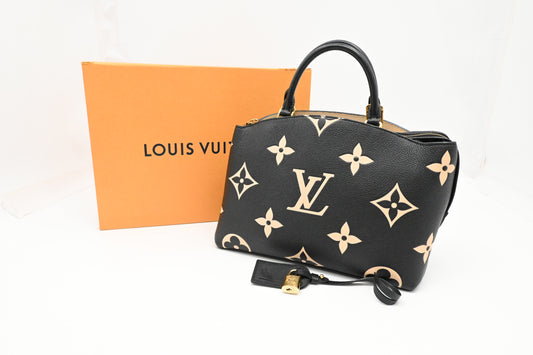 Louis Vuitton Petit Palais in Black Bicolor Monogram Empreinte Leather