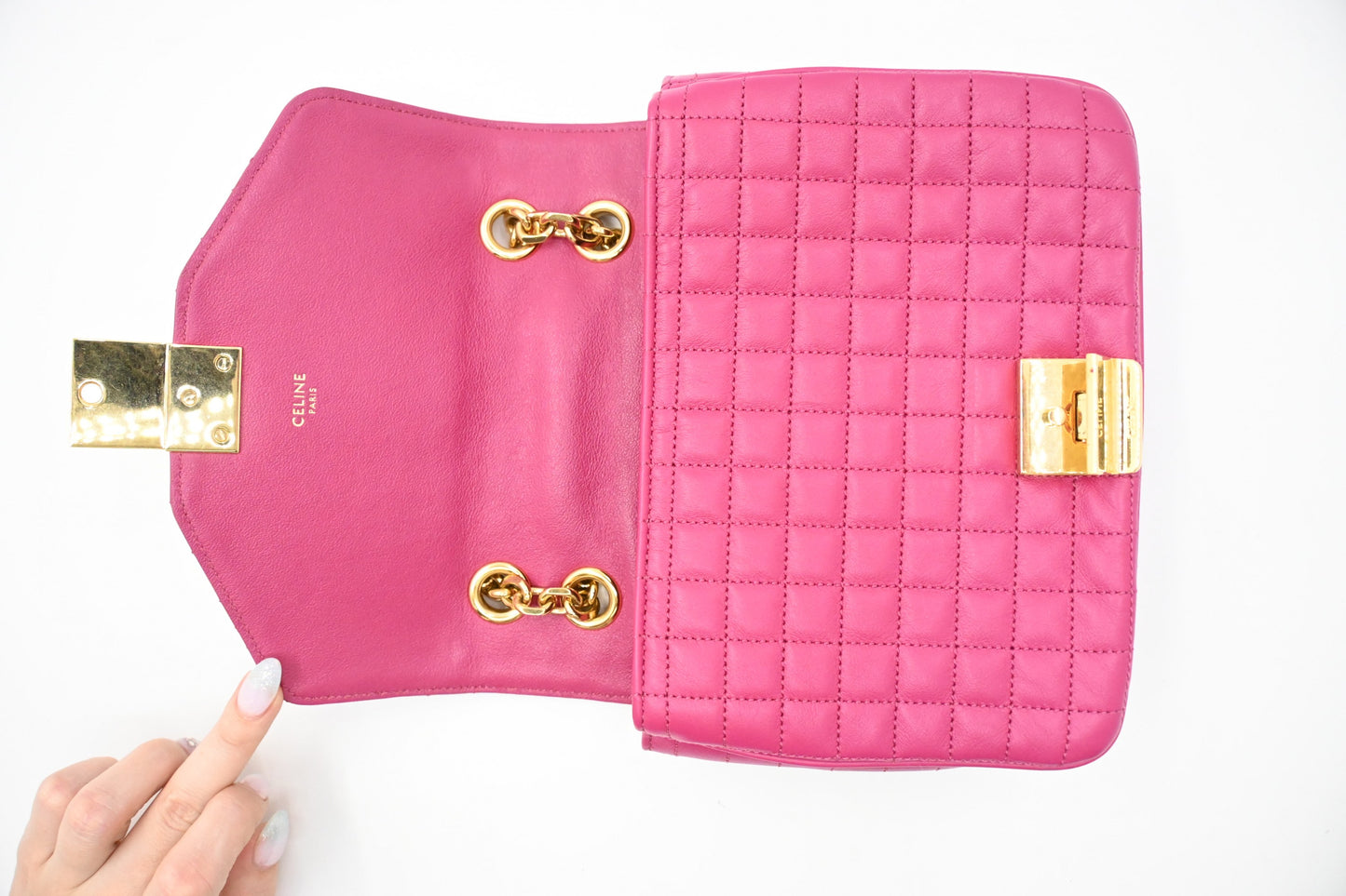 Celine Small C Bag in Pink Leather