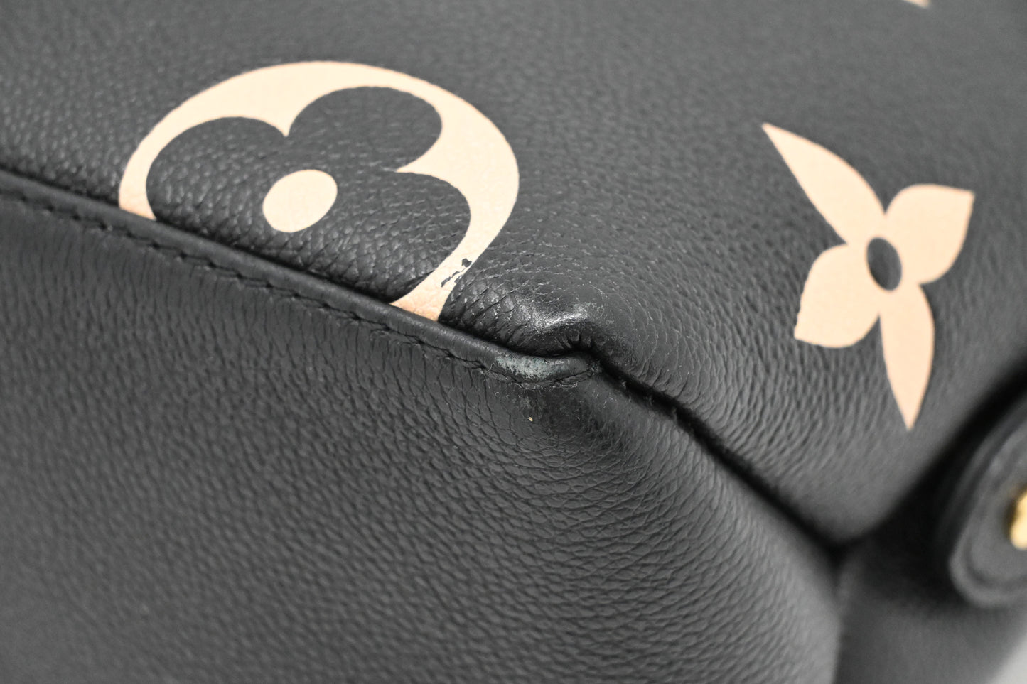 Louis Vuitton Petit Palais in Black Bicolor Monogram Empreinte Leather