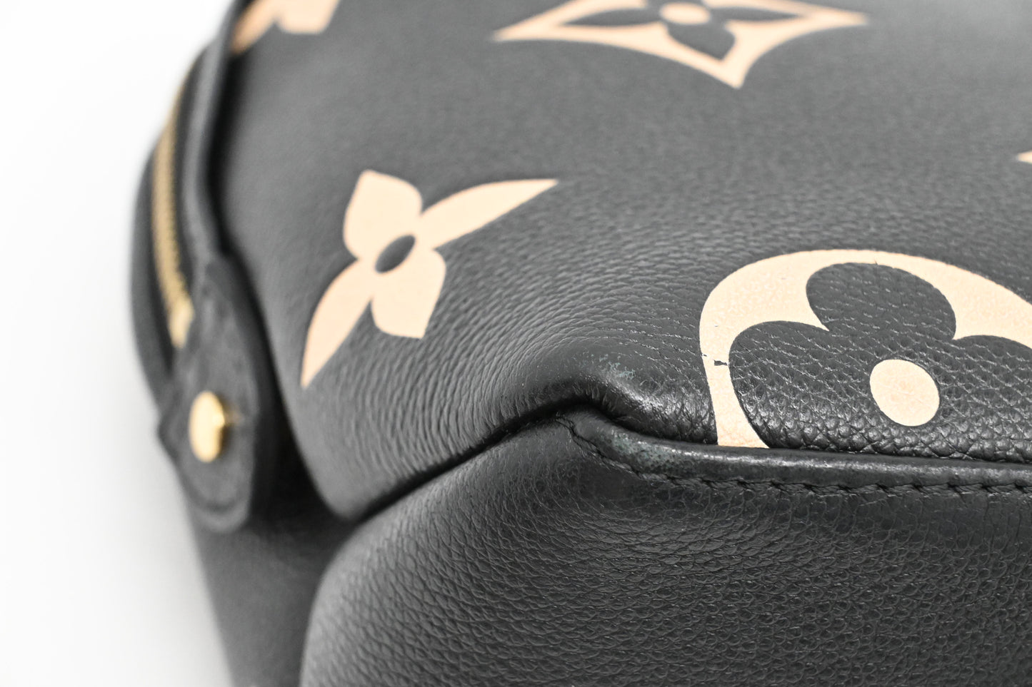Louis Vuitton Petit Palais in Black Bicolor Monogram Empreinte Leather