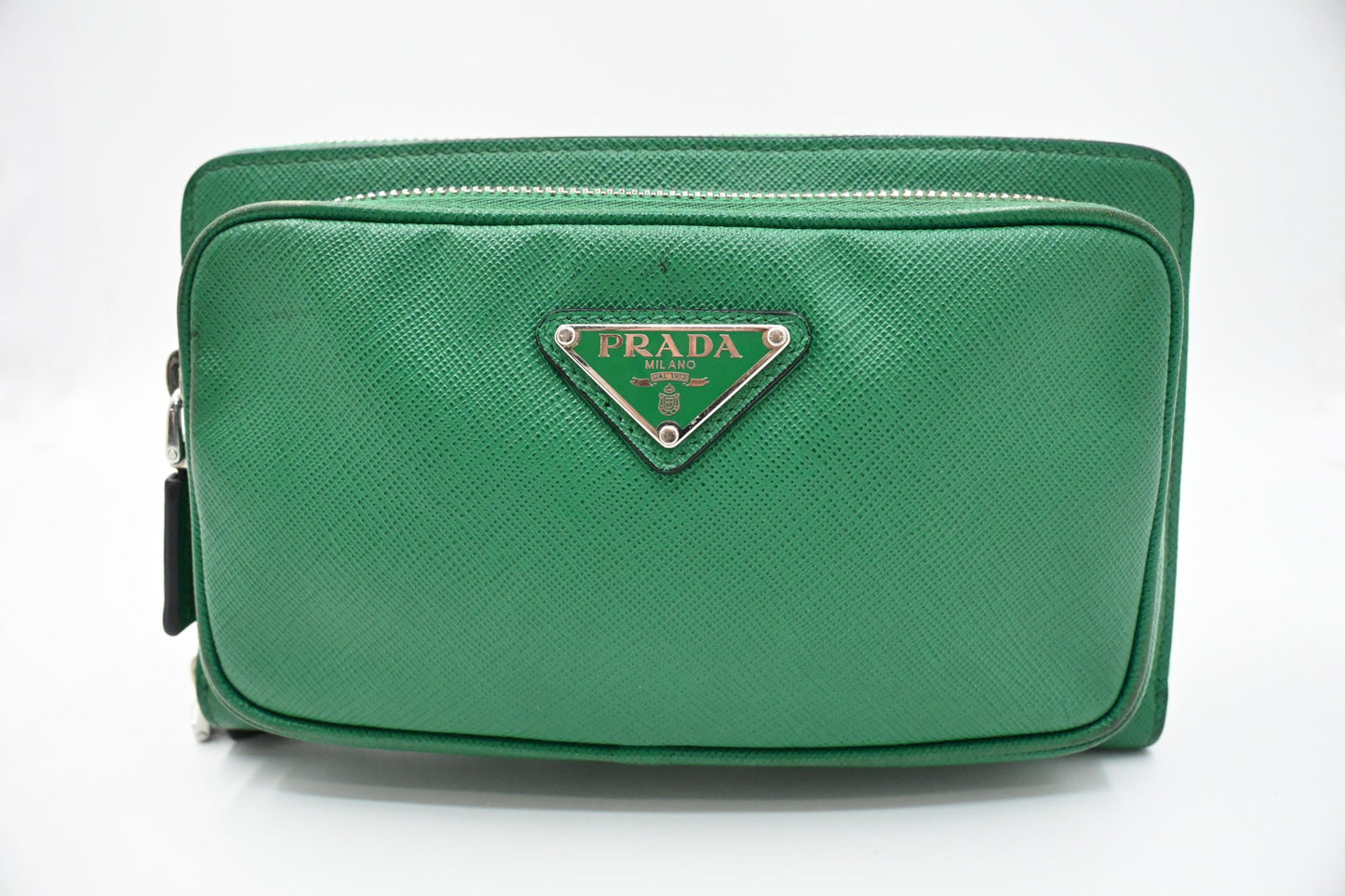 Prada Belt Bag in Green Saffiano Leather