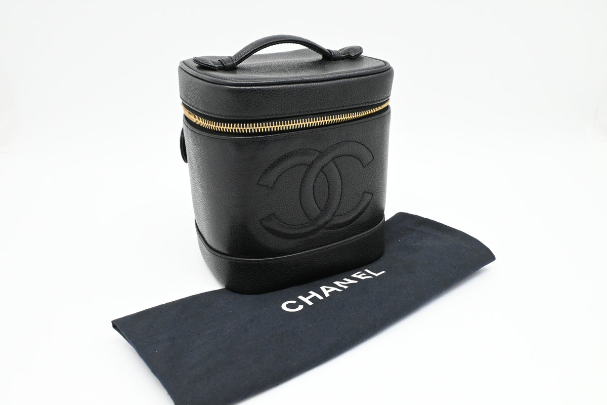 Chanel Vanity Bag in Black Caviar Leather