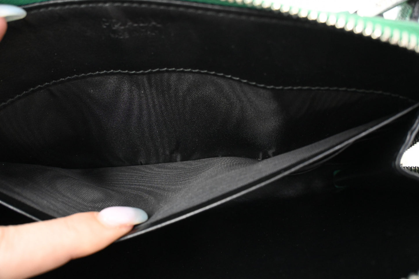 Prada Belt Bag in Green Saffiano Leather