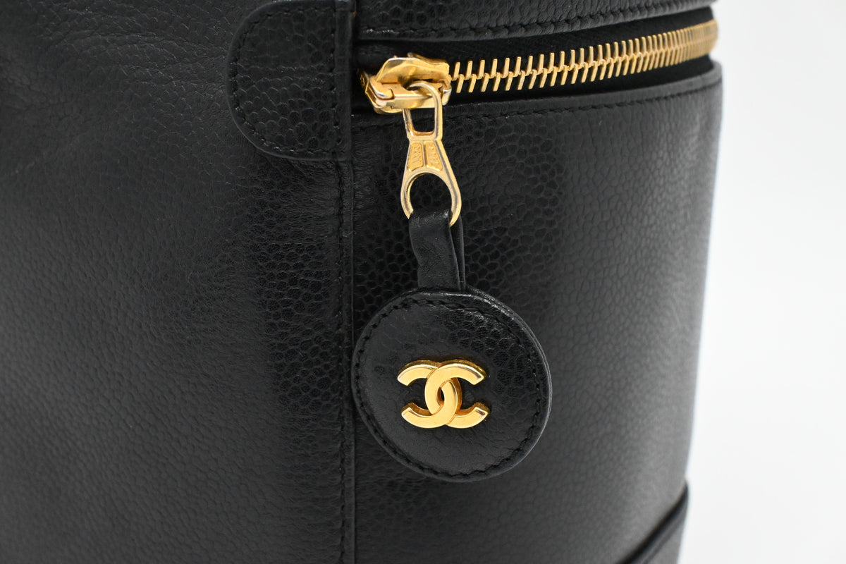 Chanel Vanity Bag in Black Caviar Leather