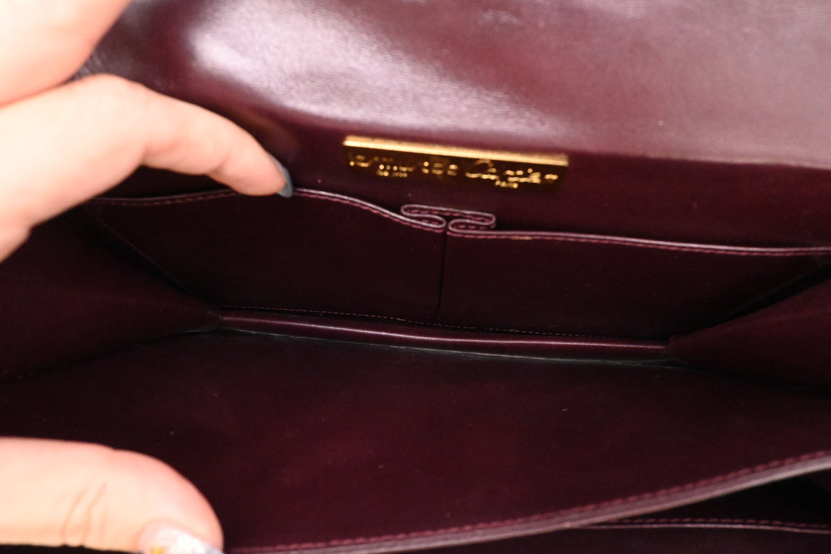 Cartier Shoulder Bag in Burgundy Leather