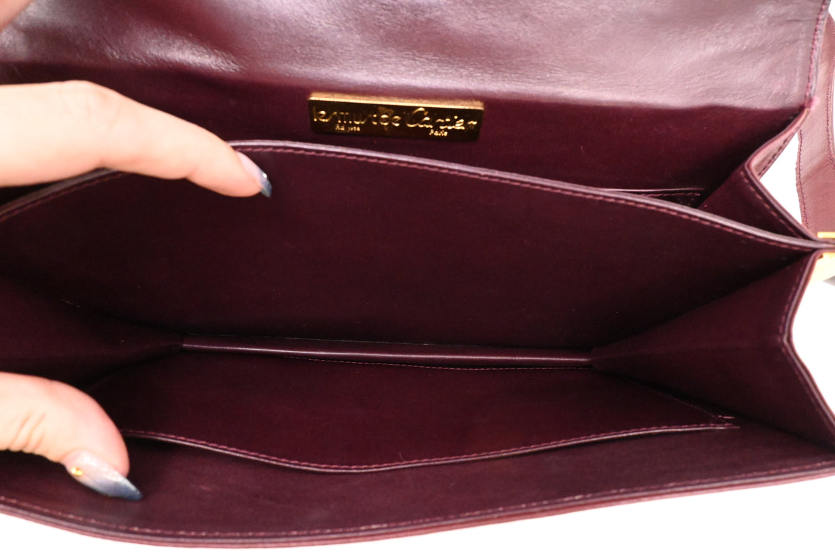 Cartier Shoulder Bag in Burgundy Leather