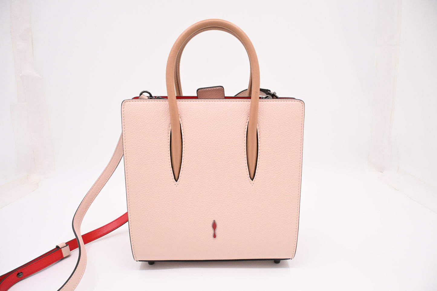 Louboutin Paloma 2way Bag in Pink, Red and Beige Leather