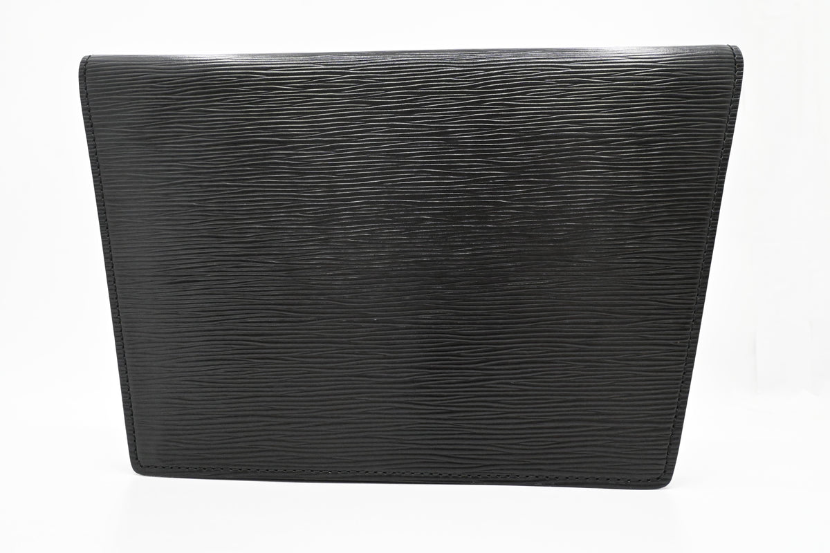 Louis Vuitton Trapeze Clutch in Black Epi Leather