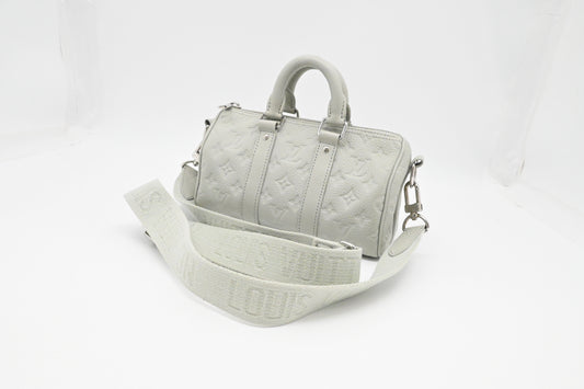 Louis Vuitton Keepall XS in Mineral Gray Taurillon Leather