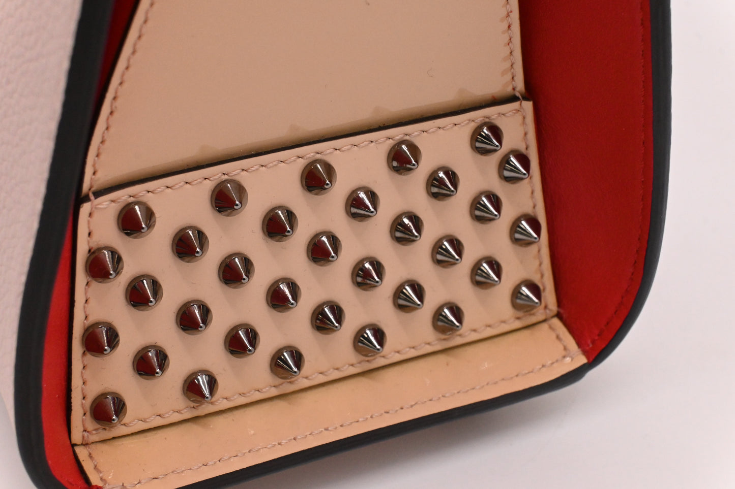 Louboutin Paloma 2way Bag in Pink, Red and Beige Leather