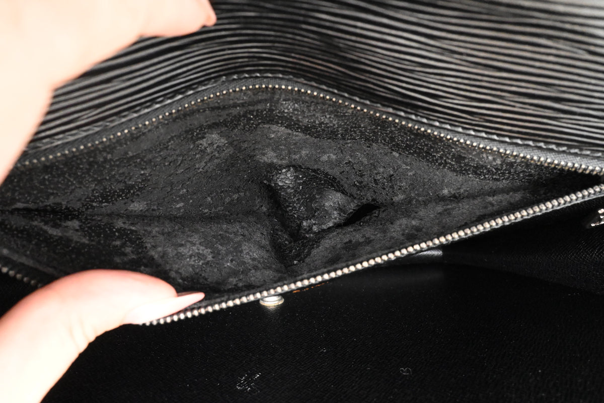Louis Vuitton Trapeze Clutch in Black Epi Leather