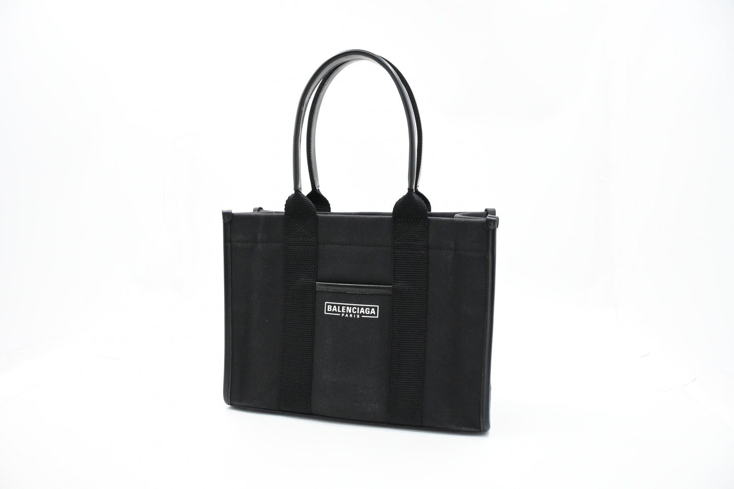 Balenciaga Hardware Small Tote Bag in Black Canvas