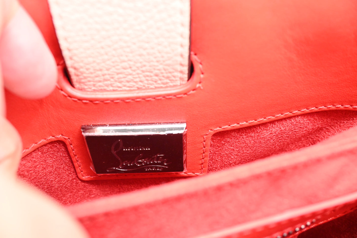Louboutin Paloma 2way Bag in Pink, Red and Beige Leather