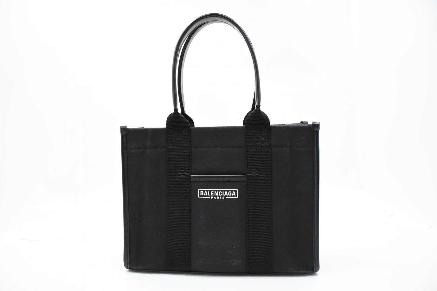 Balenciaga Hardware Small Tote Bag in Black Canvas