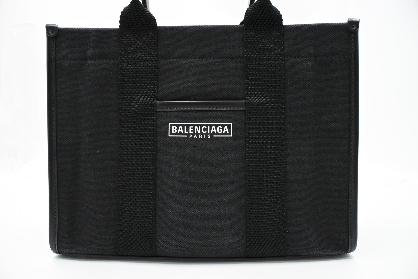 Balenciaga Hardware Small Tote Bag in Black Canvas