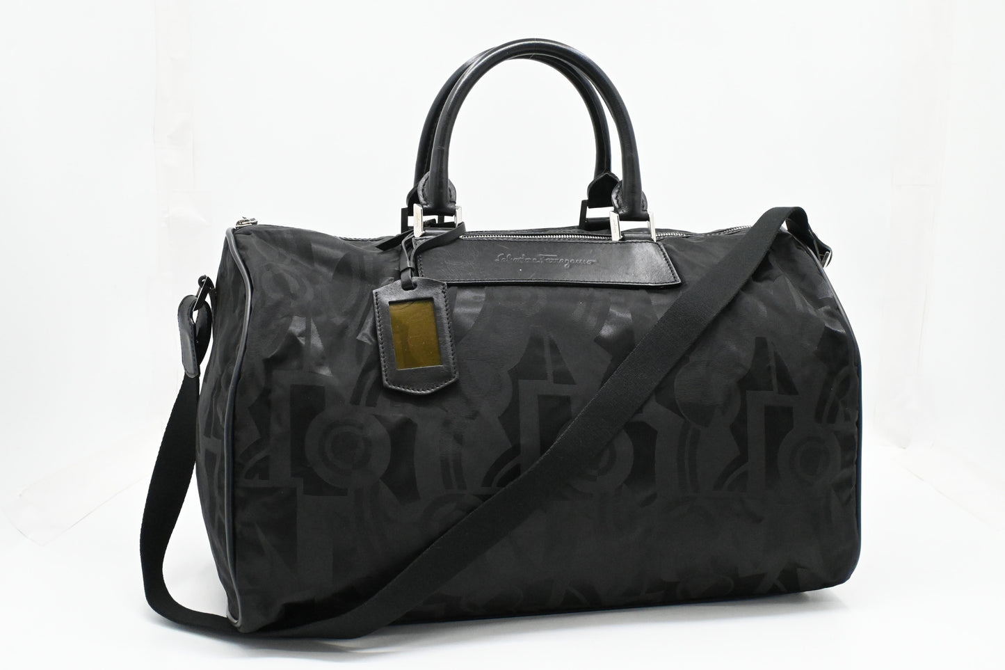 Ferragamo Duffle Bag in Black Canvas