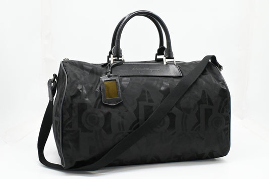 Ferragamo Duffle Bag in Black Canvas