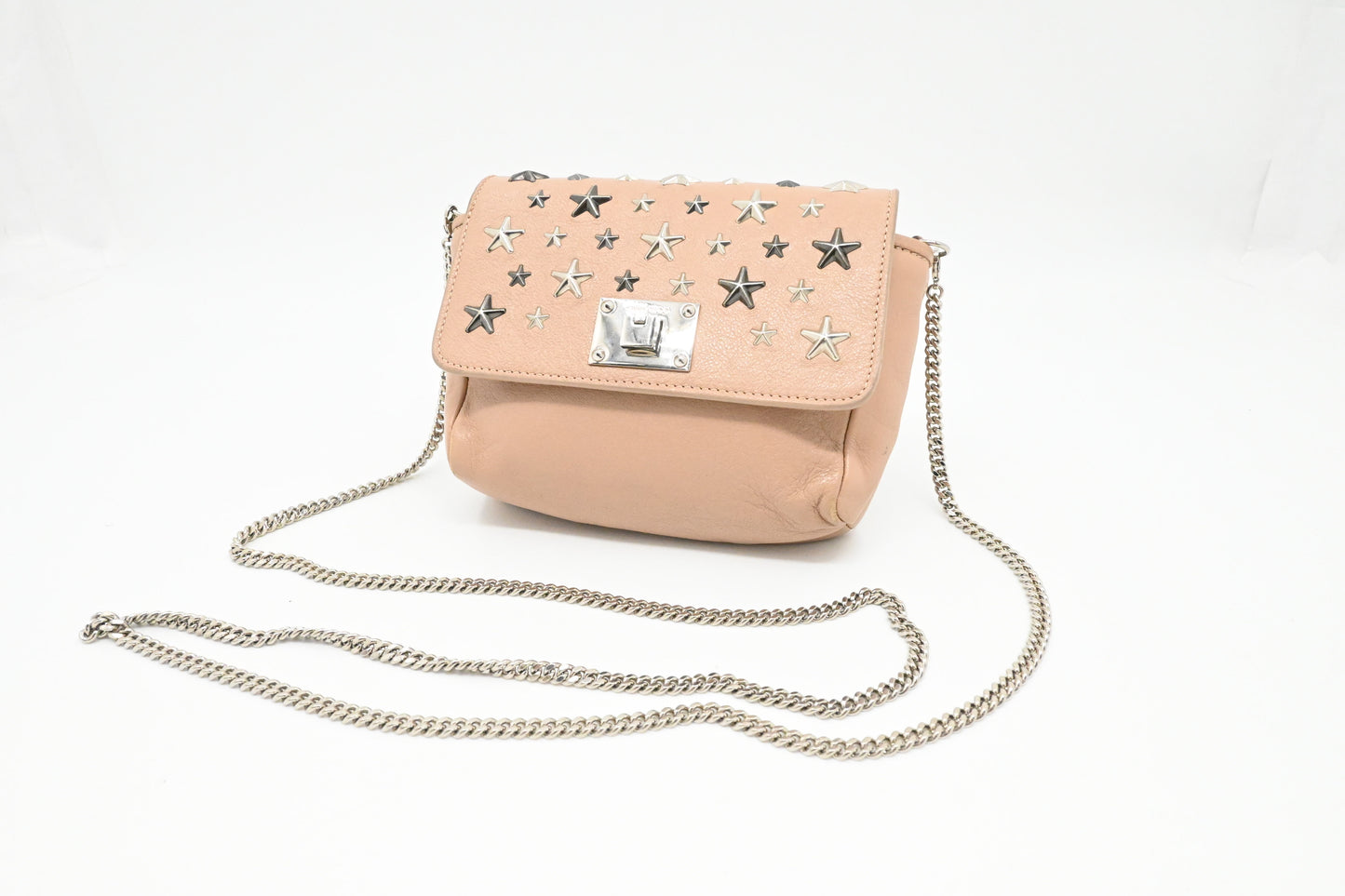Jimmy Choo Shoulder Bag in Beige Leather