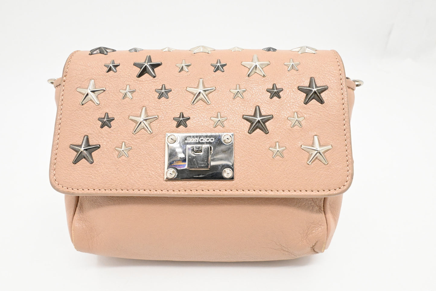 Jimmy Choo Shoulder Bag in Beige Leather
