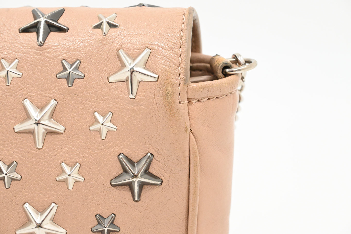 Jimmy Choo Shoulder Bag in Beige Leather