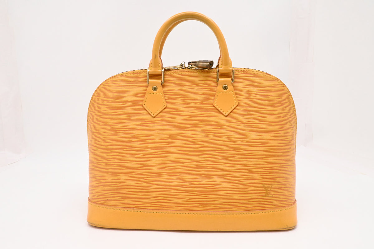 Louis Vuitton Alma in Yellow Epi Leather