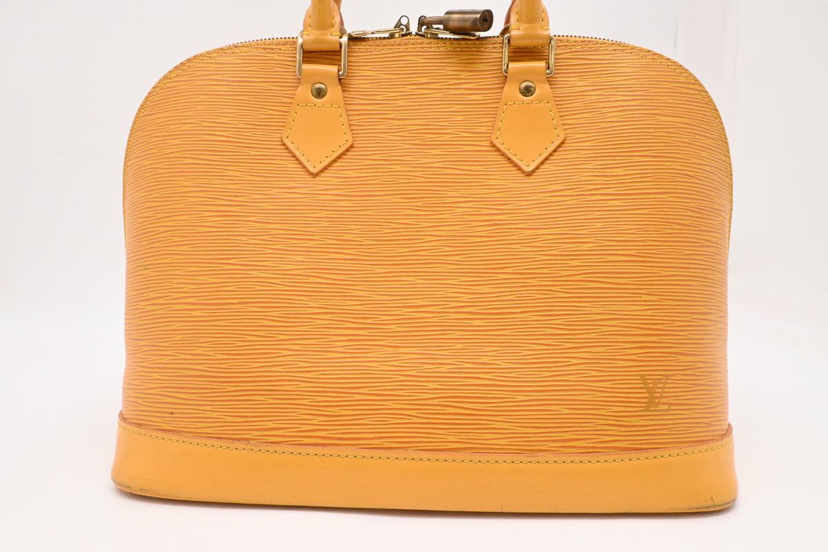 Louis Vuitton Alma in Yellow Epi Leather