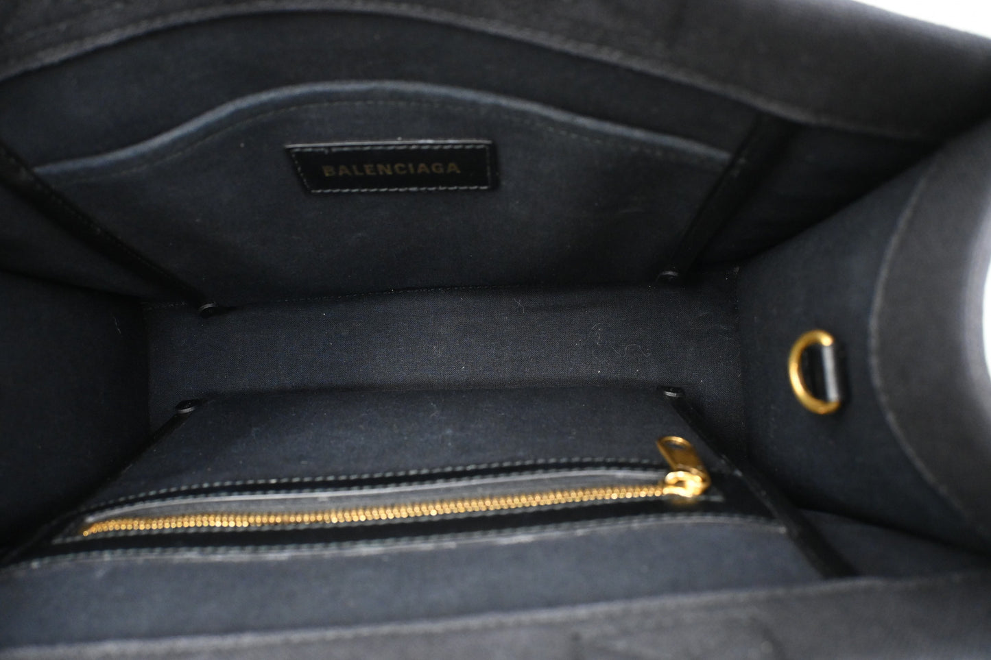 Balenciaga Hardware Small Tote Bag in Black Canvas