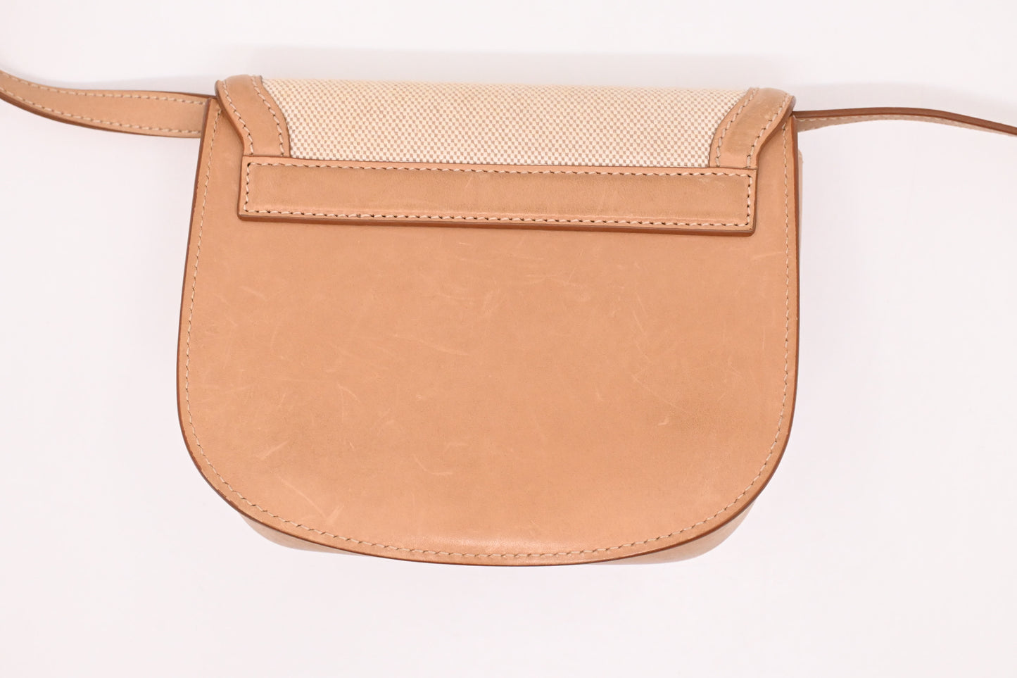 YSL Saint Laurent Kaia Crossbody Bag in Beige Leather and Canvas