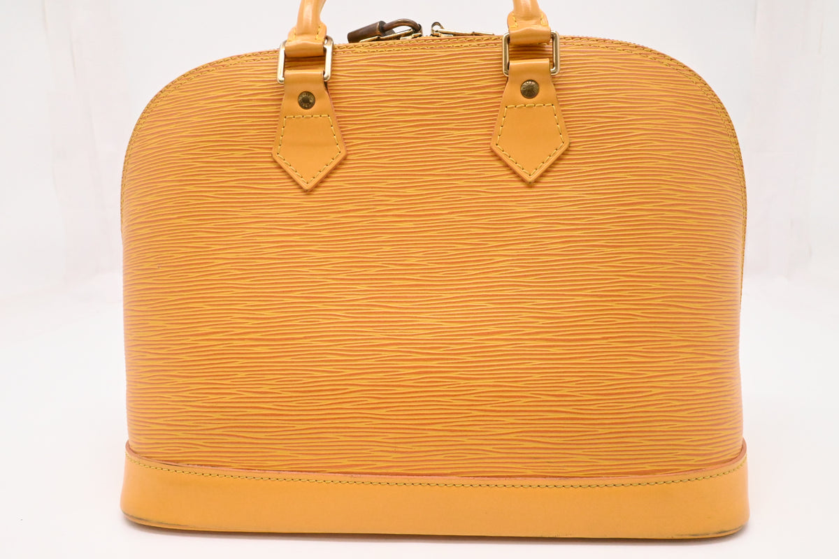 Louis Vuitton Alma in Yellow Epi Leather