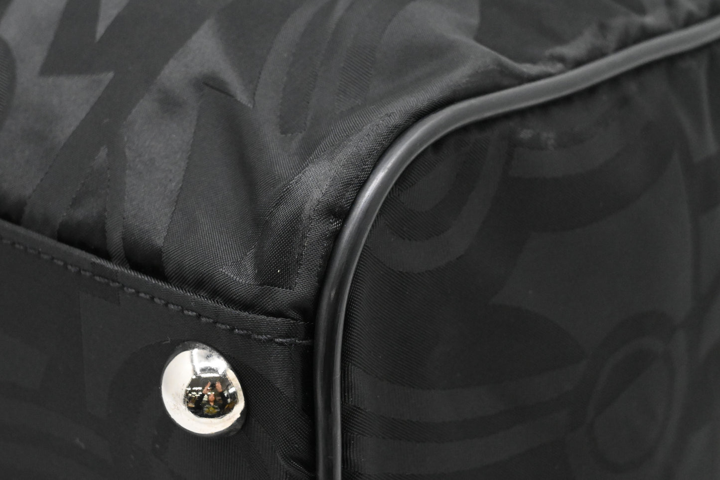 Ferragamo Duffle Bag in Black Canvas