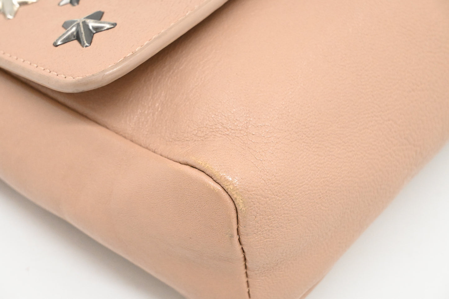 Jimmy Choo Shoulder Bag in Beige Leather