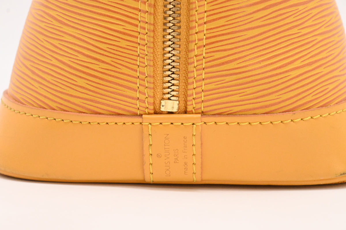 Louis Vuitton Alma in Yellow Epi Leather