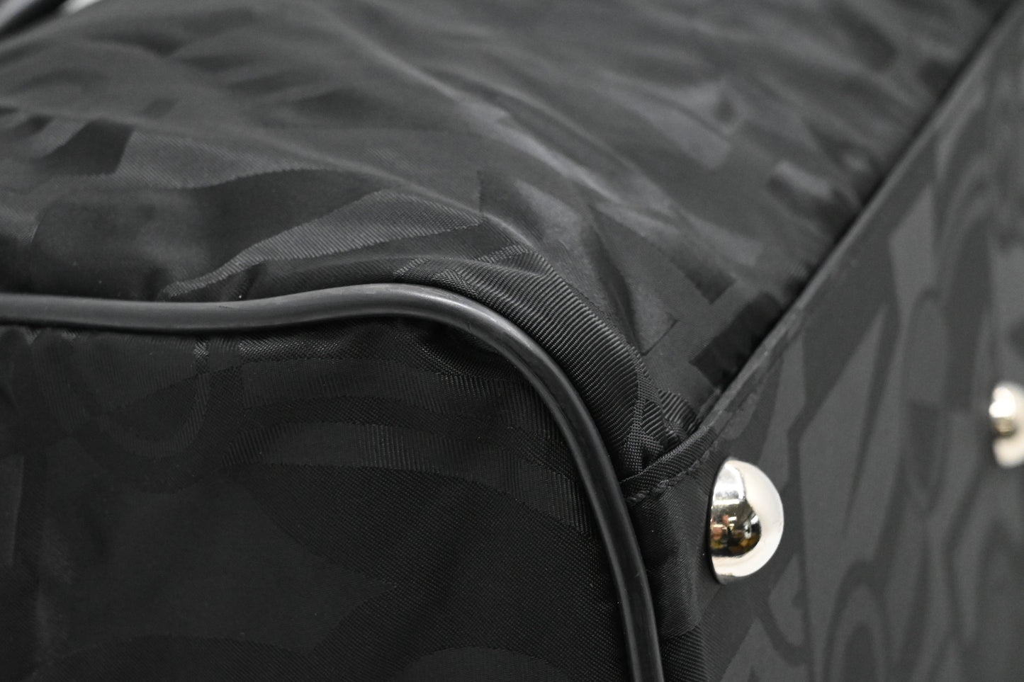 Ferragamo Duffle Bag in Black Canvas