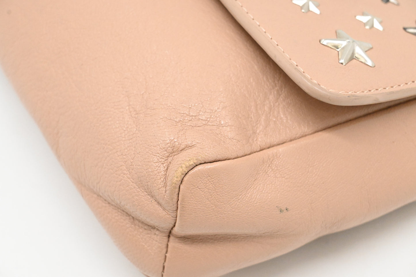Jimmy Choo Shoulder Bag in Beige Leather