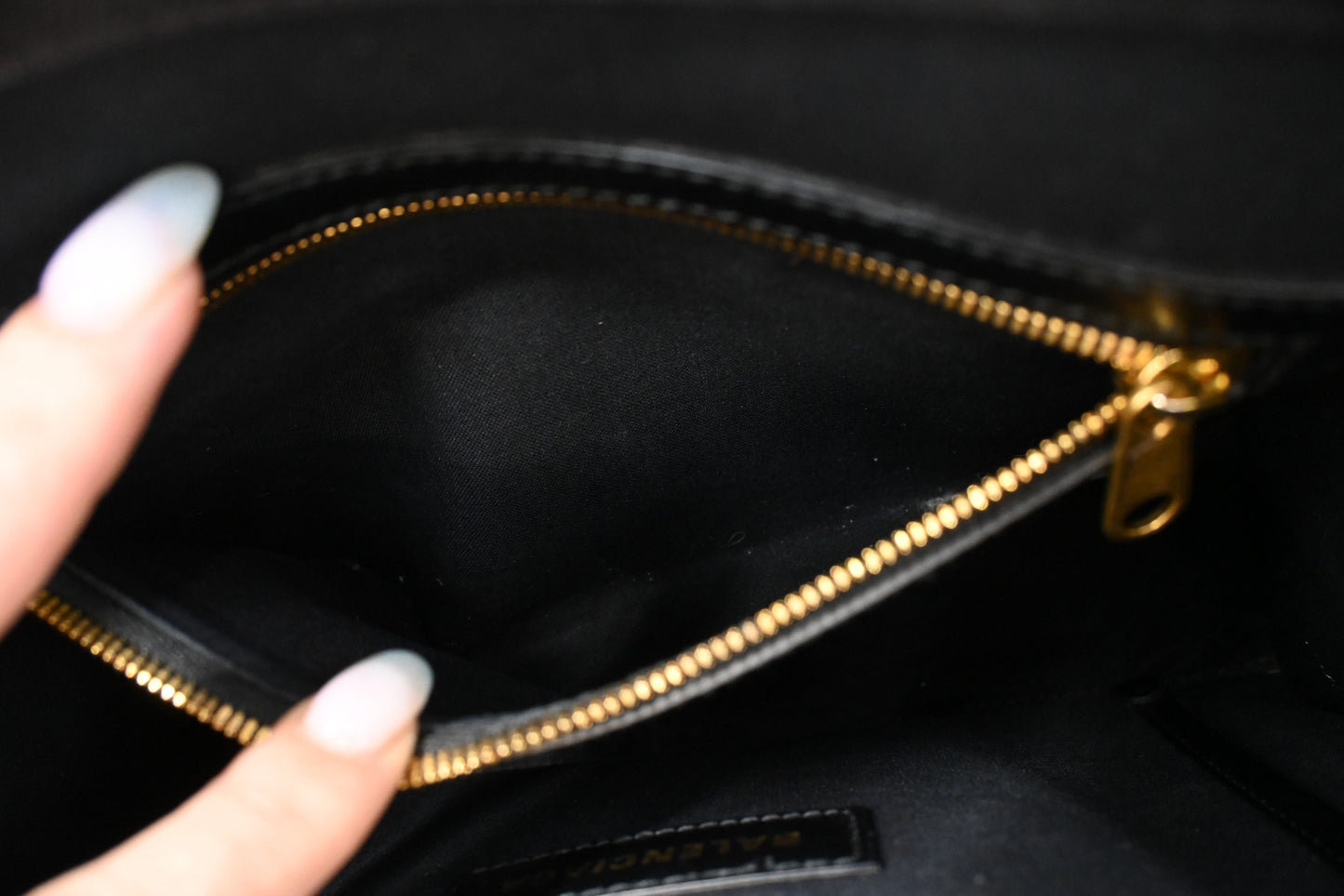 Balenciaga Hardware Small Tote Bag in Black Canvas