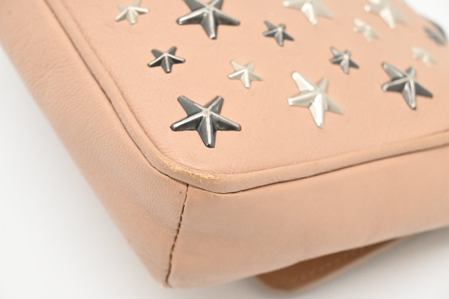 Jimmy Choo Shoulder Bag in Beige Leather