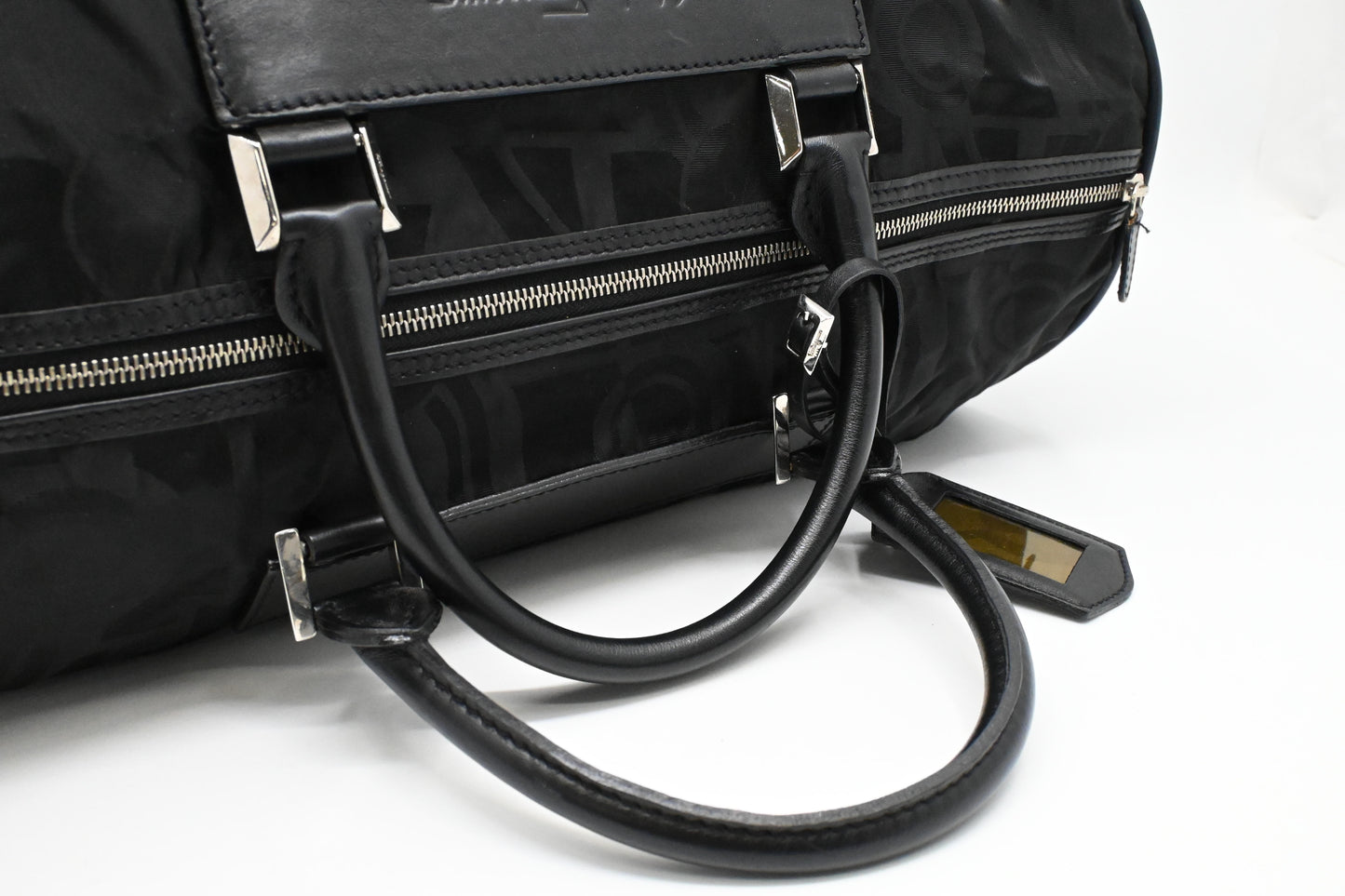 Ferragamo Duffle Bag in Black Canvas