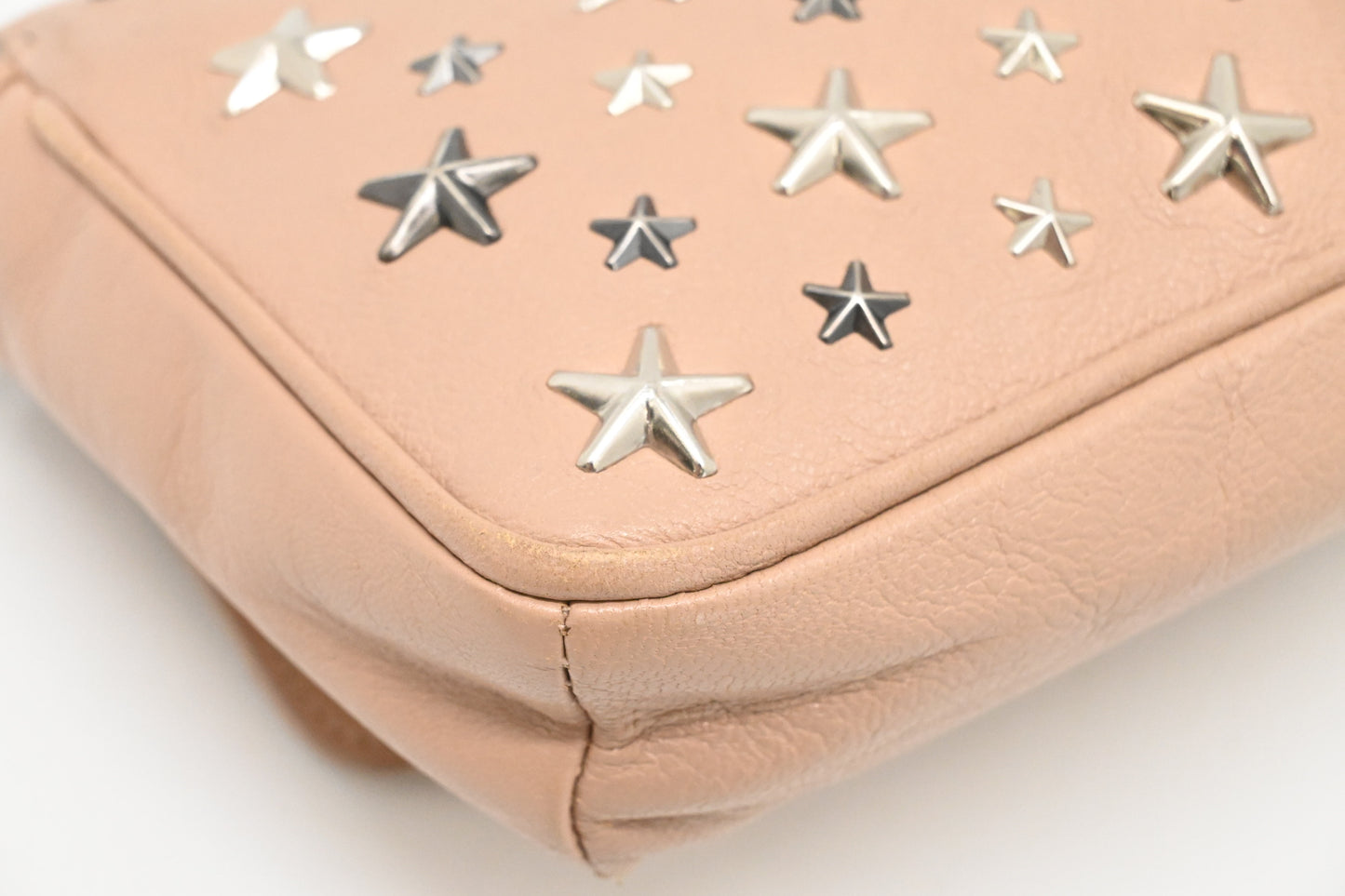 Jimmy Choo Shoulder Bag in Beige Leather