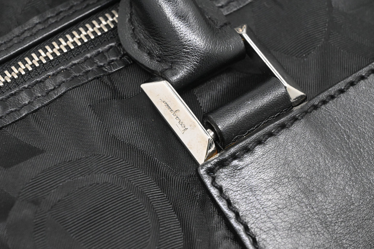 Ferragamo Duffle Bag in Black Canvas