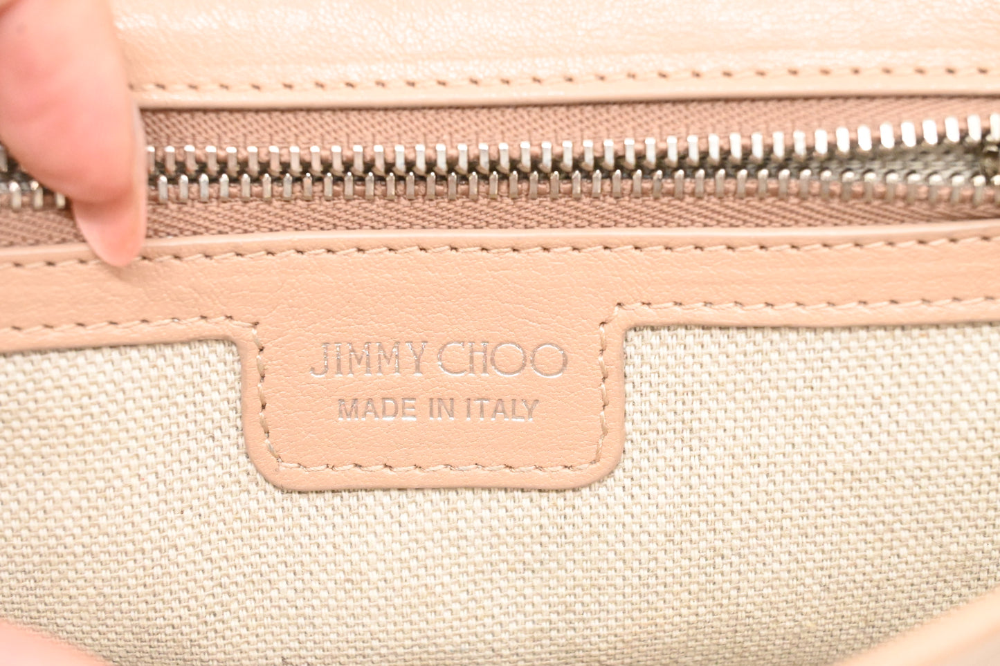 Jimmy Choo Shoulder Bag in Beige Leather