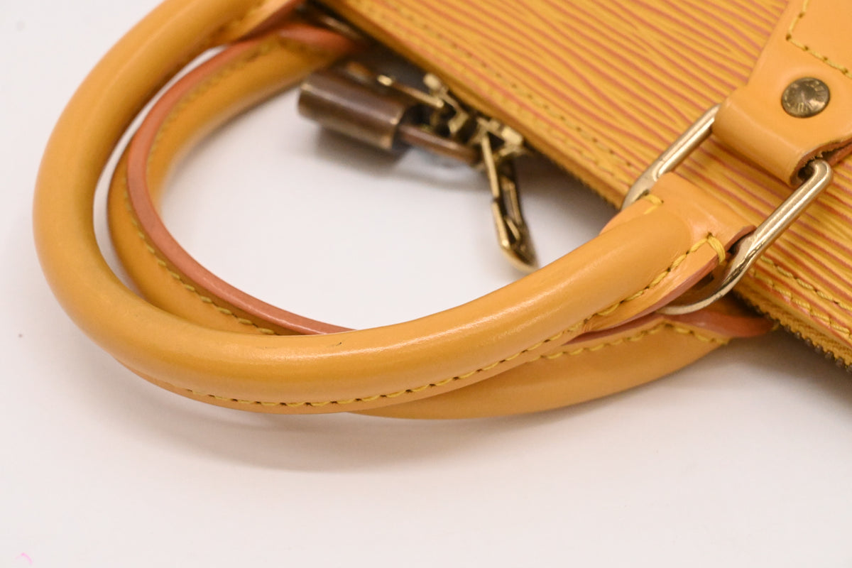 Louis Vuitton Alma in Yellow Epi Leather