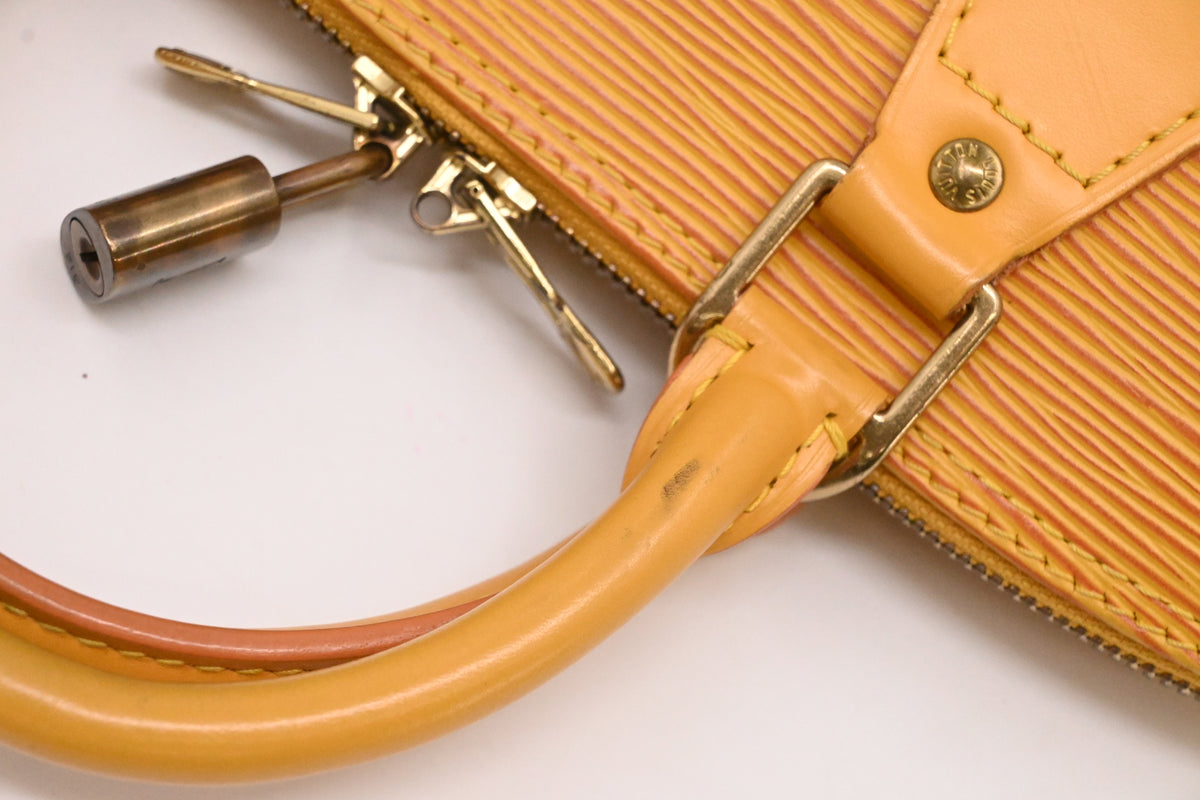 Louis Vuitton Alma in Yellow Epi Leather