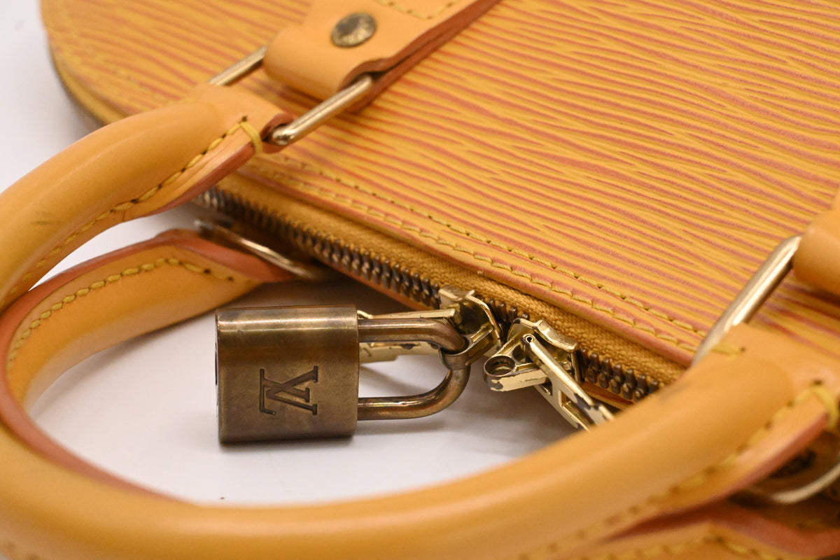 Louis Vuitton Alma in Yellow Epi Leather