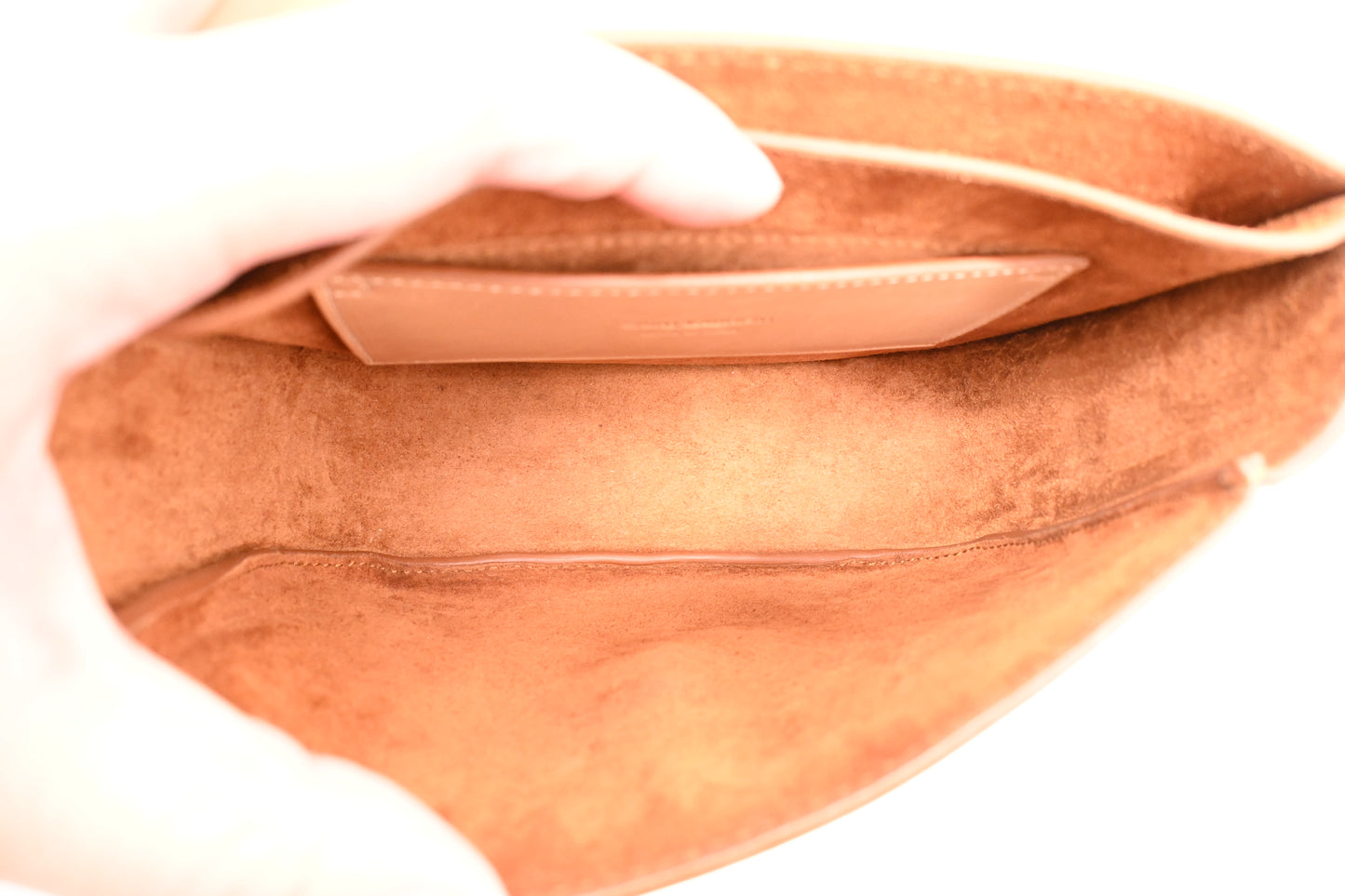 YSL Saint Laurent Kaia Crossbody Bag in Beige Leather and Canvas